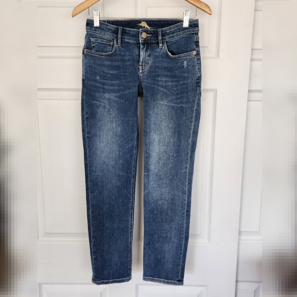 Tommy‎ Bahama Women's Slim Boyfriend Midshore Raw Wash Jeans Size 25 x 29